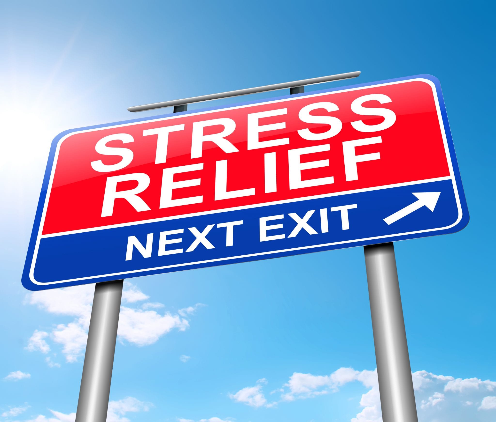 Stress relief stock image