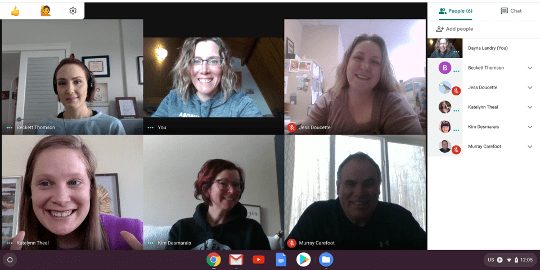 The Aurora Elementary School CSH team meets over Zoom.