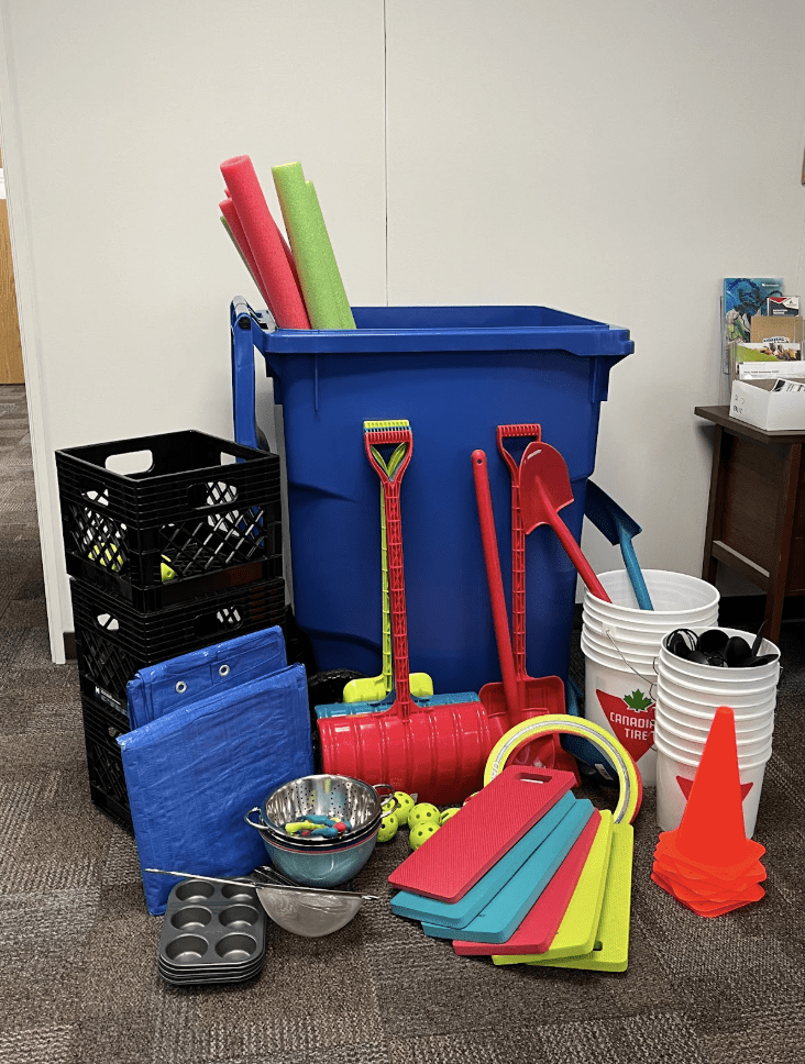 Recess activation kits filled with imaginative loose parts