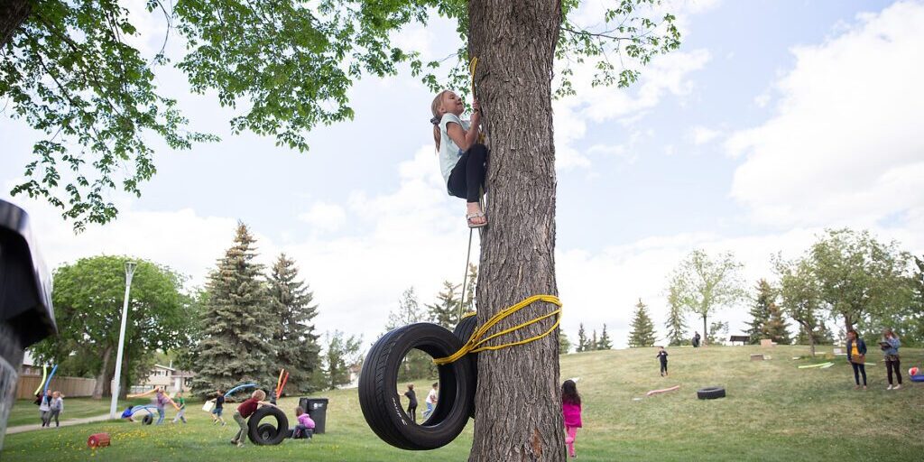 Ever Active Schools project work in action with Loose Parts Play